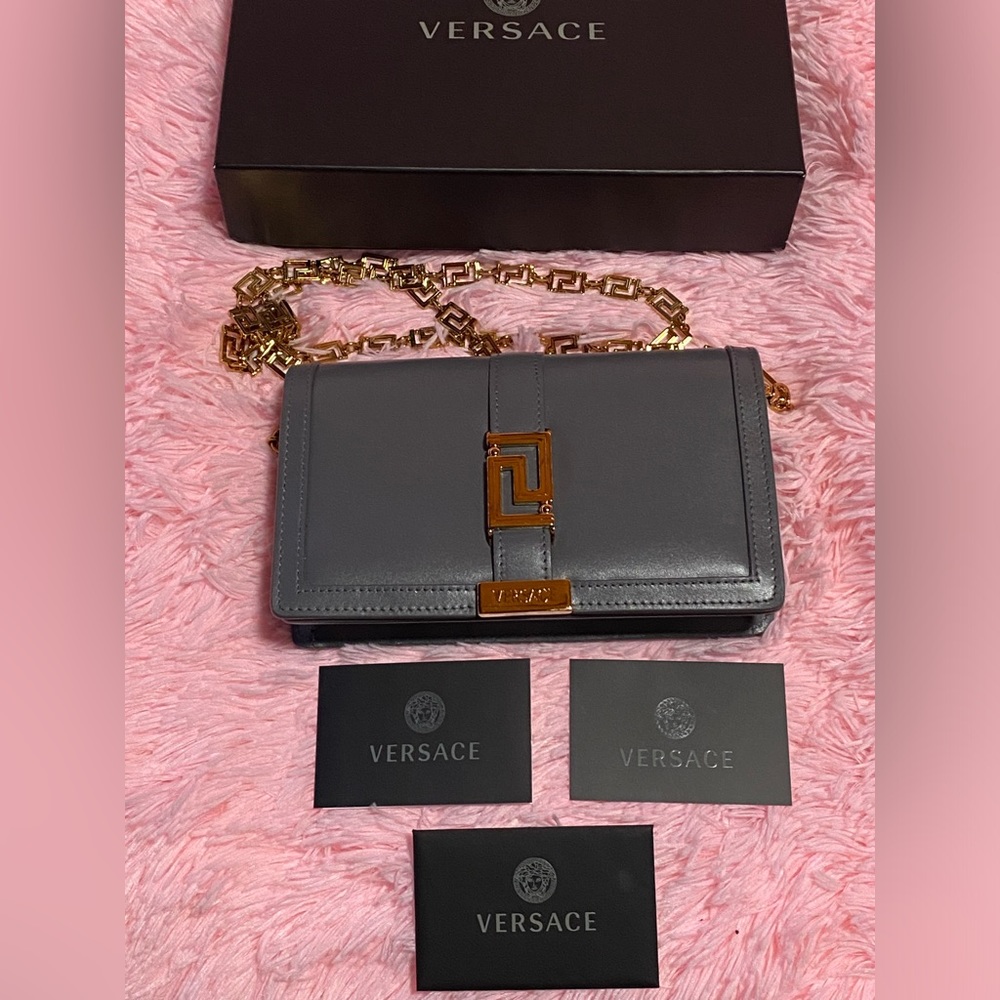 Authentic Versace Greca Goddess Leather Wallet On… - image 1